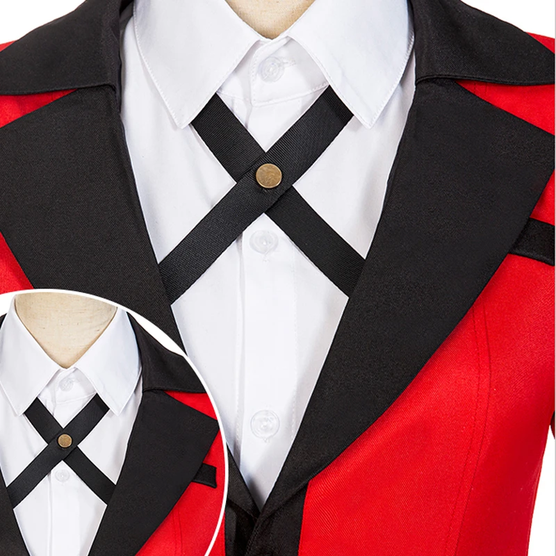 Anime Kakegurui Jabami Yumeko Cosplay Costume Compulsive Gambler Japanese School Girls JK Uniform Halloween Costumes Wig Suit