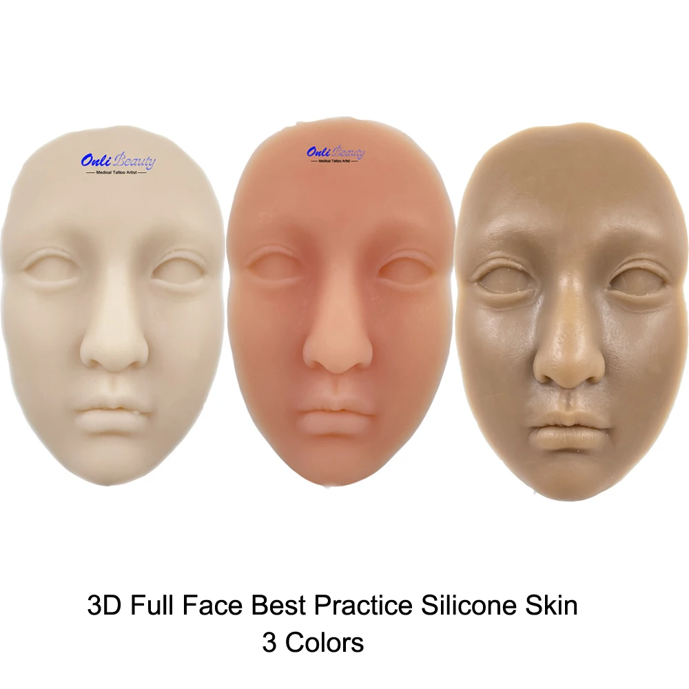 Newest 3D Realistic Full Face Best Practice Silicone Skin for Permanent Makeup Artists