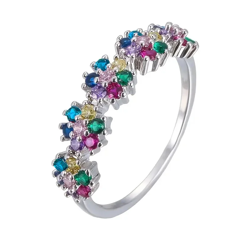 CAOSHI Delicate Bright Zirconia Finger Ring Engagement Ceremony Jewelry for Women Aesthetic Female Graceful Accessories Gift