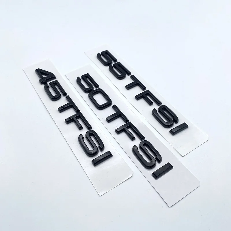 Glossy Black Letters 30TFSI 35TFSI 40TFSI 45TFSI 50TFSI 55TFSI Numbers Emblem for Audi A1 A3 A4 A5 A6 A7 A8 Q2 Q3 Q5 Q7 Q8 S7