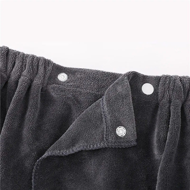 New Men Shorts Bathrobe 2025 Sleep Bottoms Microfiber Pamas Men new Nightwear Short Towel Pants Side Split Bathrobe Culottes Soft