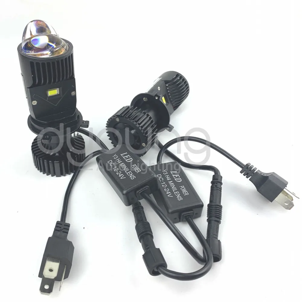 Y3 Double new Lens H4 LED Headlight Bulb Canbus Auto H4 9003/HB2 Mini Projector Lens High Low 2025 Beam 120W Super Bright Headlamp L/RHD