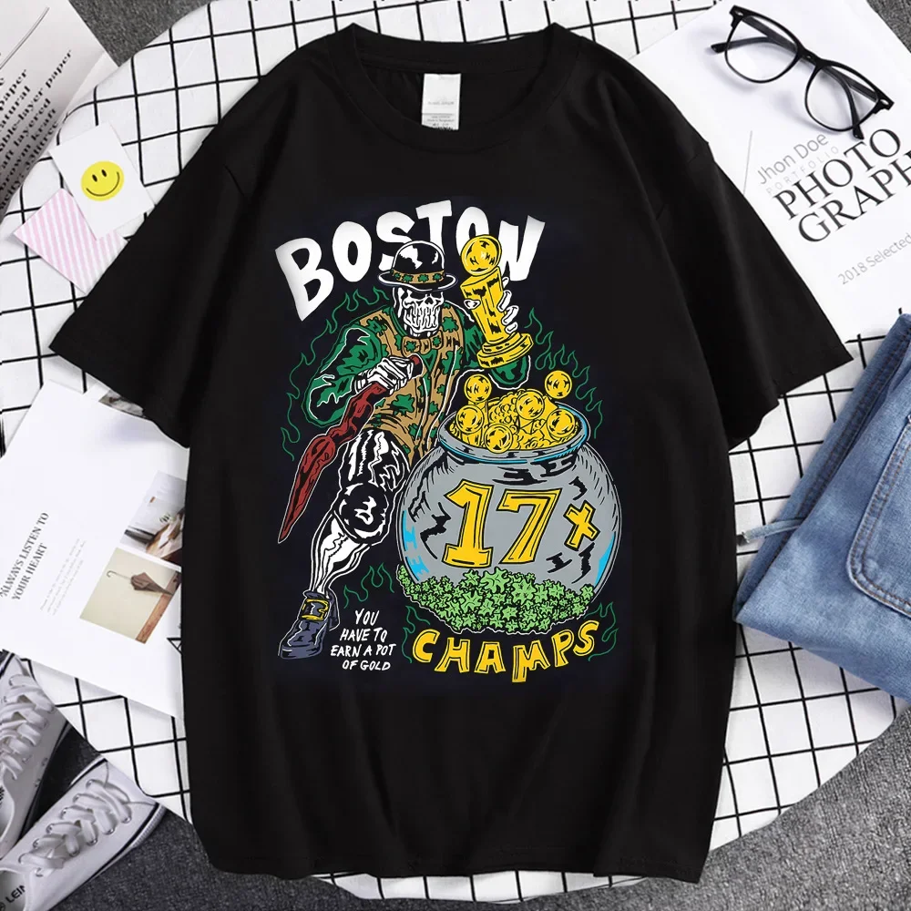 Gothic Vintage Tops Tees New Women's Clothing Basketball Fan T-Shirt Men's Skull & Bones Print Graphic T-Shirt Summer Streetwear