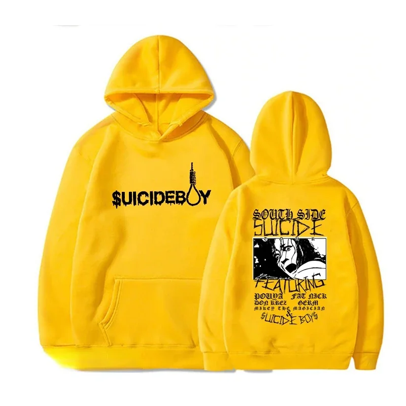Vintage Suicideboy Hooded SweatShirt Men Women Harajuku Grey Day Rapper Hip Hop Streetwear Men's Hoodies Pullover Clothes Coat
