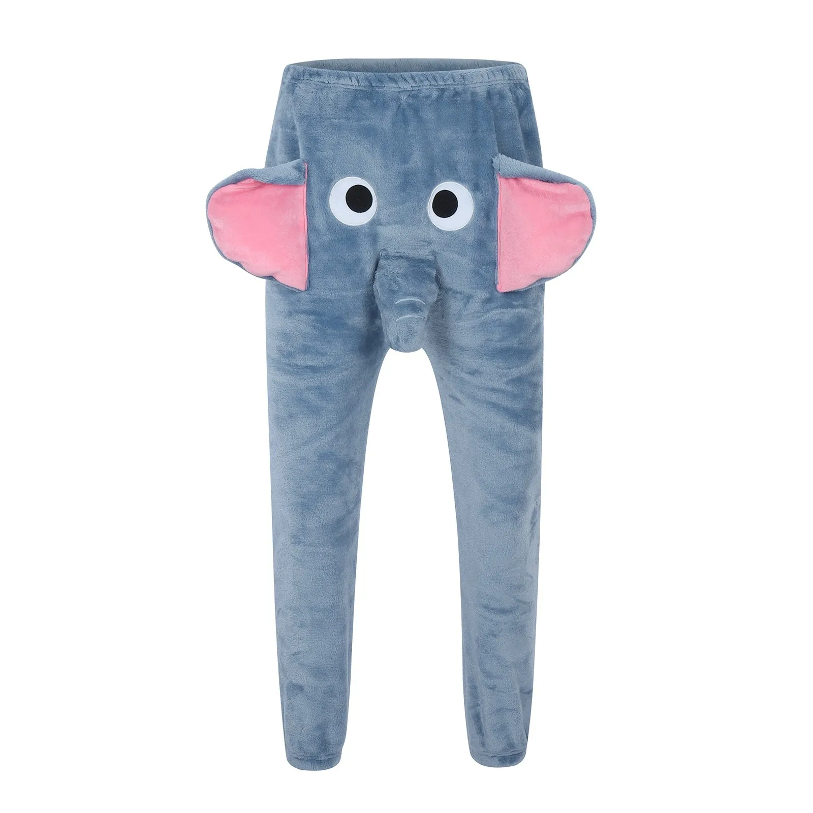 Men's Elephant Boxer Pama Pants Flannel Funny Novelty Shorts new Humorous Pants Underwear Gift 2025 Animal Pants Male Soft Trousers