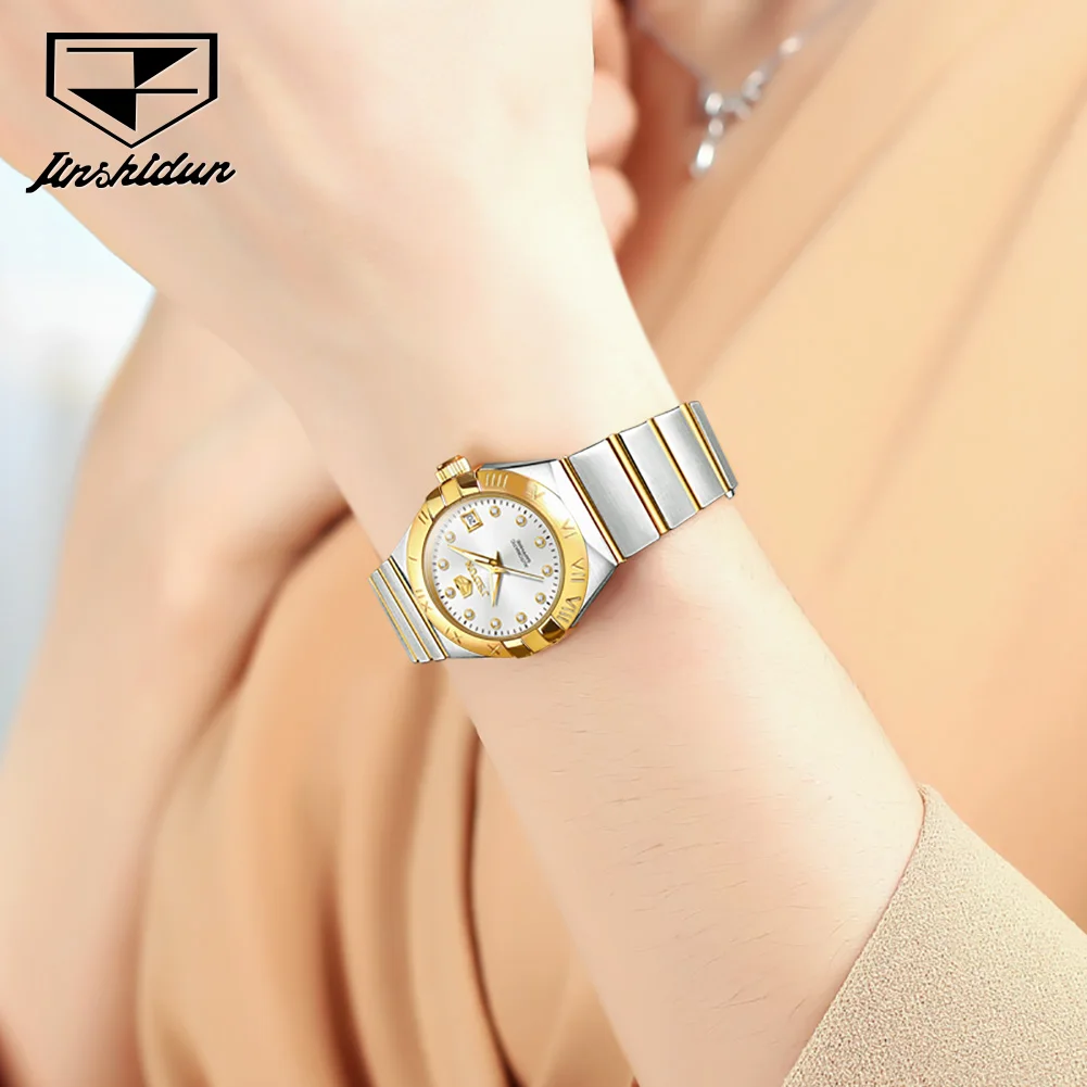 JSDUN Original Women s Automatic Mechancial Watches Sapphire Mirror Imported Movement Bar Waterproof Ladies Wristwatch