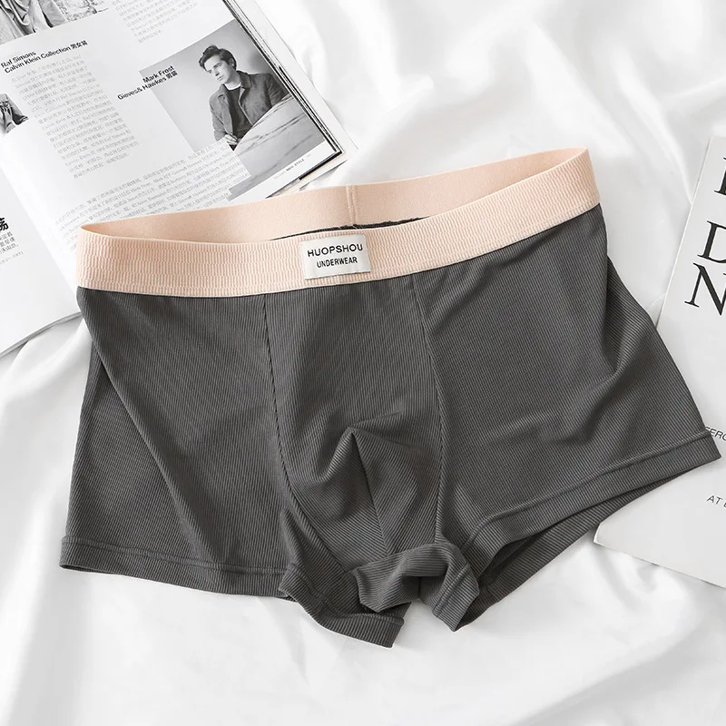 EXILIENS Youthful Color Boxer Men Underwear Calzoncillos Slips Hombre Mens Boxers Cuecas Masculinas Man Size Plus M-3XL A6187 eaa4a caeac