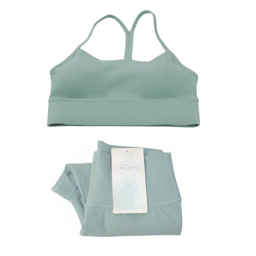 Align Yoga Set Women 2 Pieces Sportswear Gym Top U-shape Y-shape Bra Fiess High Waist Leggings Workout Sports Clothes Tracksuits Jogger