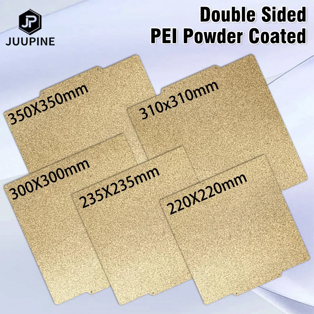 Pei Print Bed Pei Sticker Sheet Spring Steel Magnetic Pei Powder Sheet 235/220/180/310/350mm For Artillery 2025 new Sidewinder 1x Bed