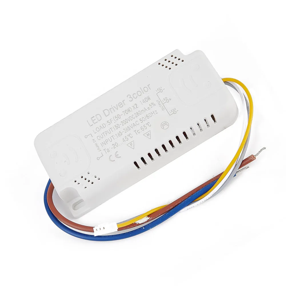 3Color LED Driver 260-280mA Transformer 8-24Wx2 20-40Wx2 30-50Wx2 40-60Wx2 50-70Wx2 For Ceiling Light Chandelier Replacement