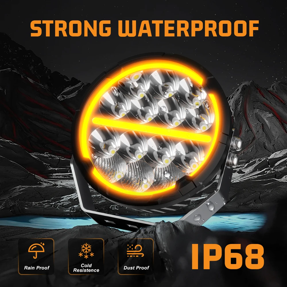 CO LIGHT 6.5" Round LED Offroad Lights 60000LM LED Driving Lights White Amber DRL Spot Flood Combo for Trucks Car 4x4 Pickups