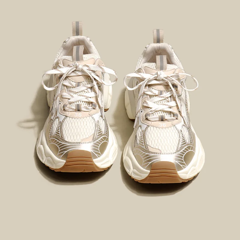 White Sneakers for Women: hot Mesh Wedge Platform Casual Shoes
