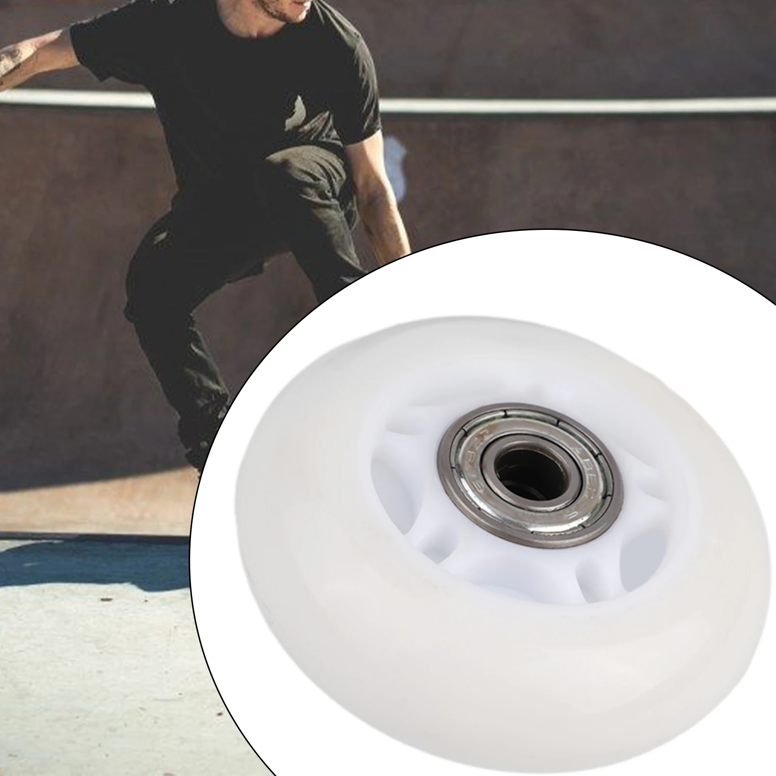 Bearings Inline Skate Wheels Sporting Goods White 64/70/72mm Outdoor Sports Polyurethane PU Durable High Quality