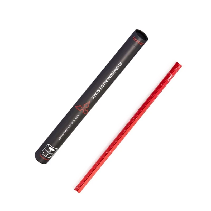 DSPIAE AT-AS Aluminum 2025 Scale Ruler Model Hobby Accessory for Detail Enhancement 1/32 1/35 1/48 1/72 new 1/100 Red