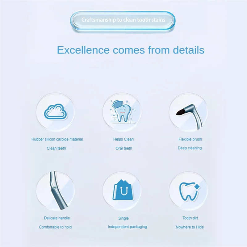 2025 new Tooth Stain Cleaning Brush Cleaning Mouth Interdental Brush Not Hurt Teeth Stain Eraser Remove Instant Portable Tool