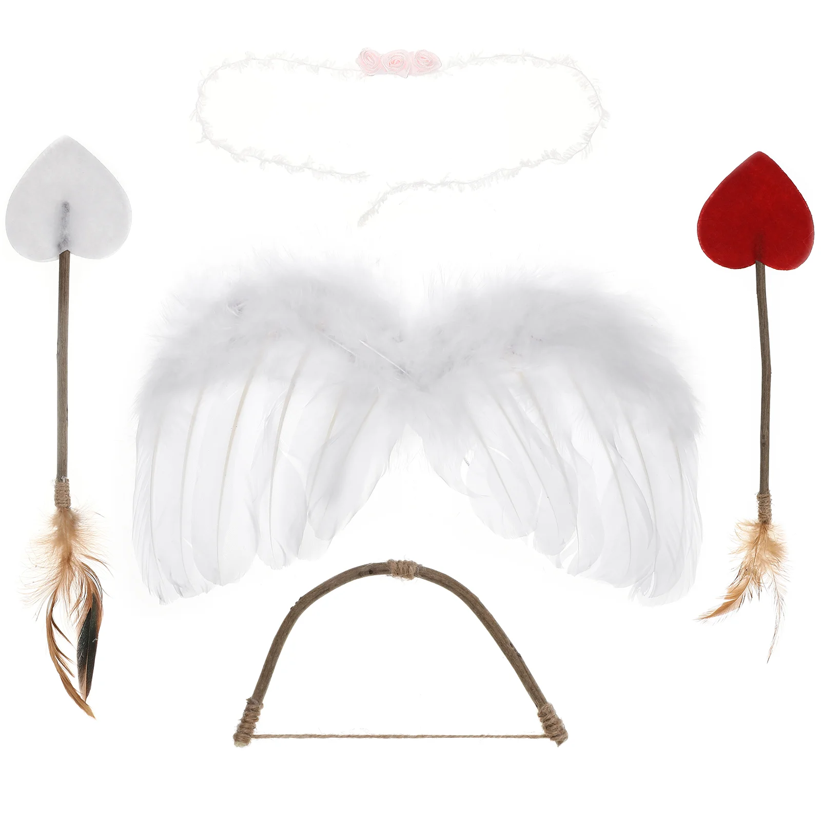 1 Set of Baby new 2025 Cupid Cosplay Costume Accessories Photo Props Infant Headband Wing Arrow Bow Props