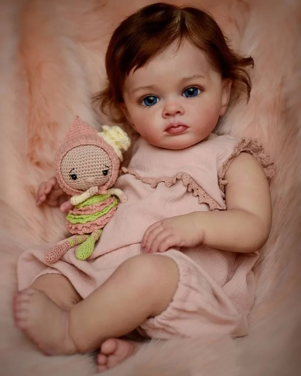 58CM Reborn Toddler Doll Tutti Hand Paint 3D Skin Multiple Layers Painting with Visible Veins Bebe Reborn Dolls Toys for Girls