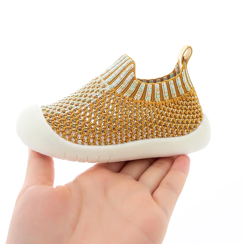 Spring Summer Baby First Walker Mesh Knitted Infant Toddler Shoes Non-Skid Bottom Kids 0-3T Girls Boys Slip-On Casual Sneakers