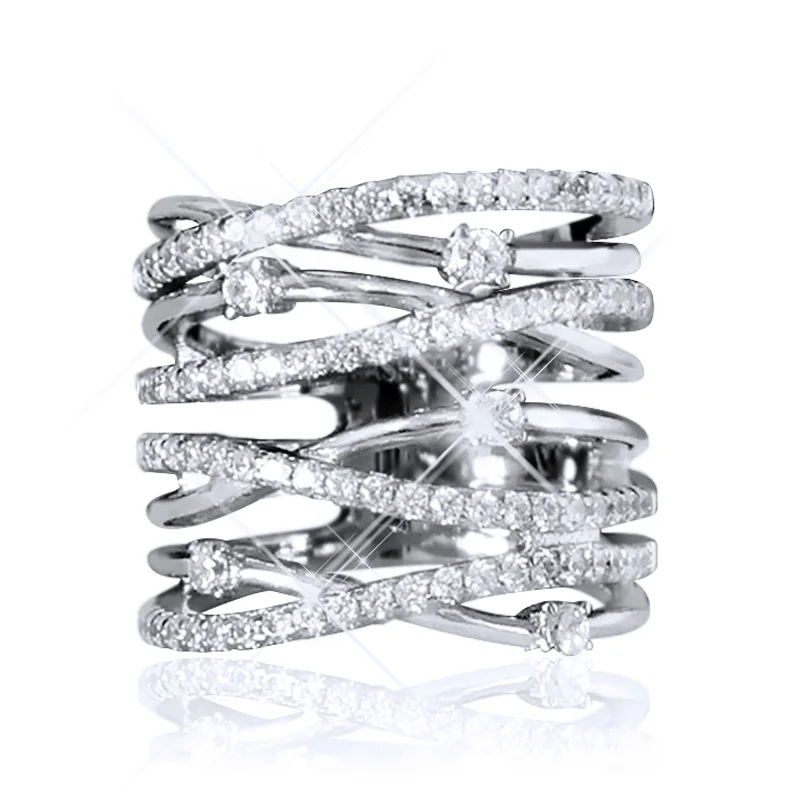 Huitan Noble Party Ring Female Gorgeous Bright Zirconia Finger Jewelry for Anniversary Brilliant Zirconia Accessories for Women