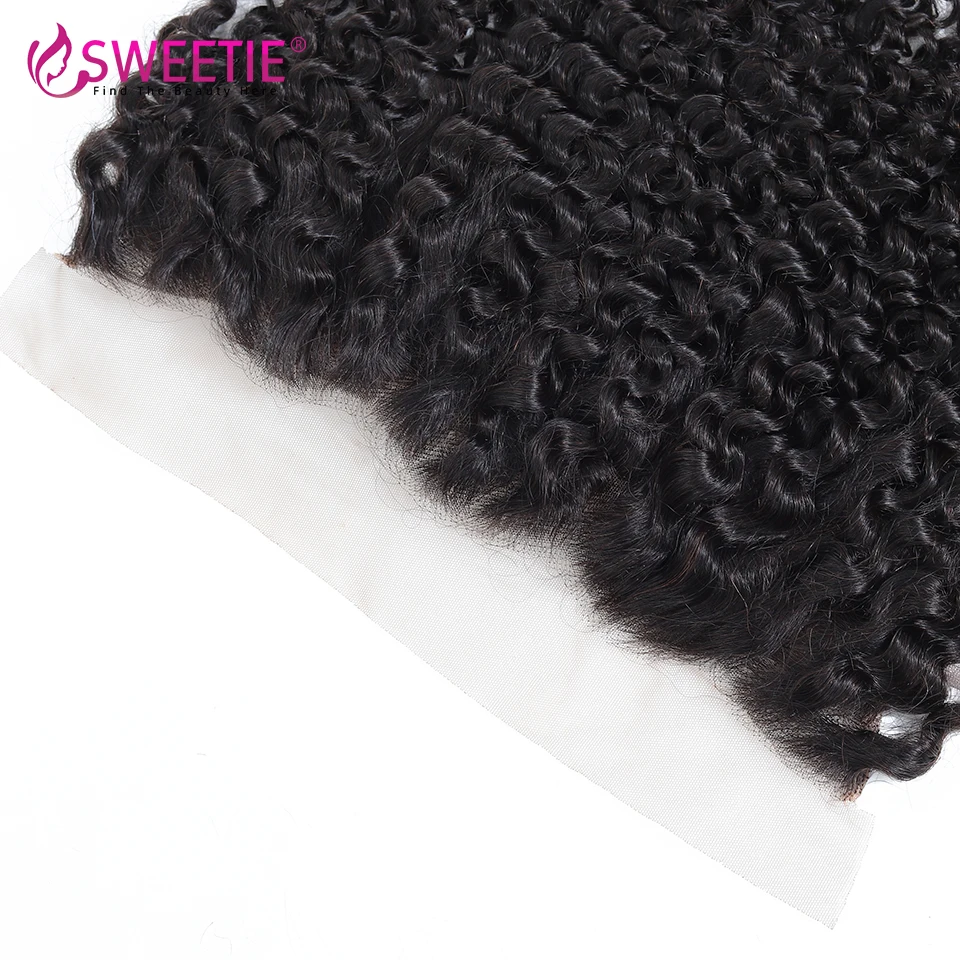 13x4 new Kinky Curly Frontal Swiss 18 20 22inch Frontal Natural Color Remy Hair Extensions Brazilian Transparent 2025 Lace Hair Closure
