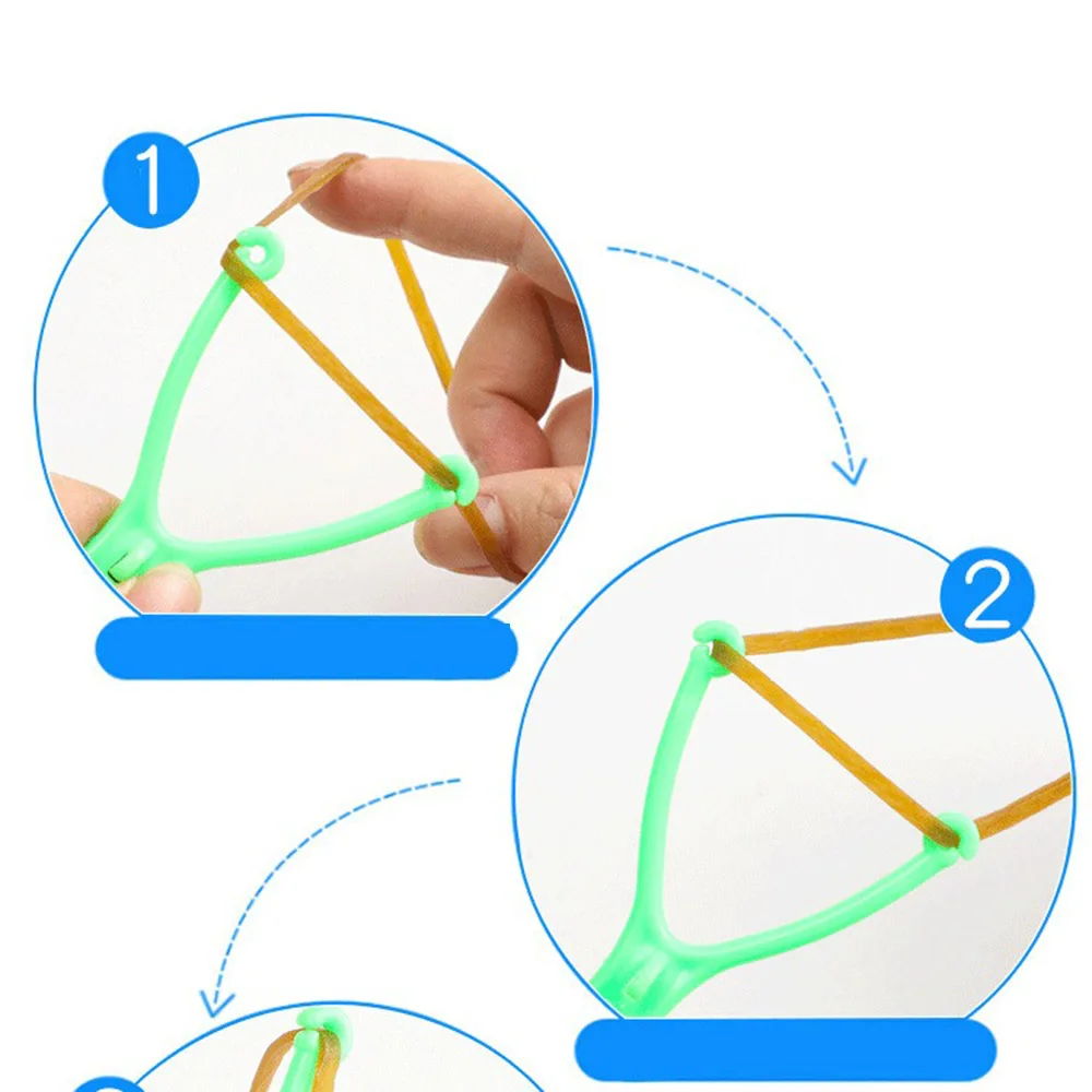1-10pc Amazing Light Magical Light-Emitting Toy Arrow Rocket Helicopter Flying LED Light Toy Party Fun Gift Rubber Band Catapult