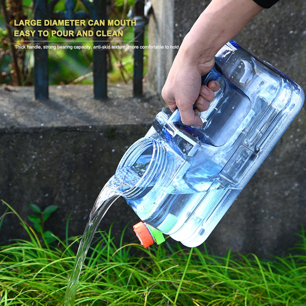 5.5L/10L Capacity Portable Car Driving Water Tank Container Outdoor Water Bucket Portable Cube Water Container with Faucet