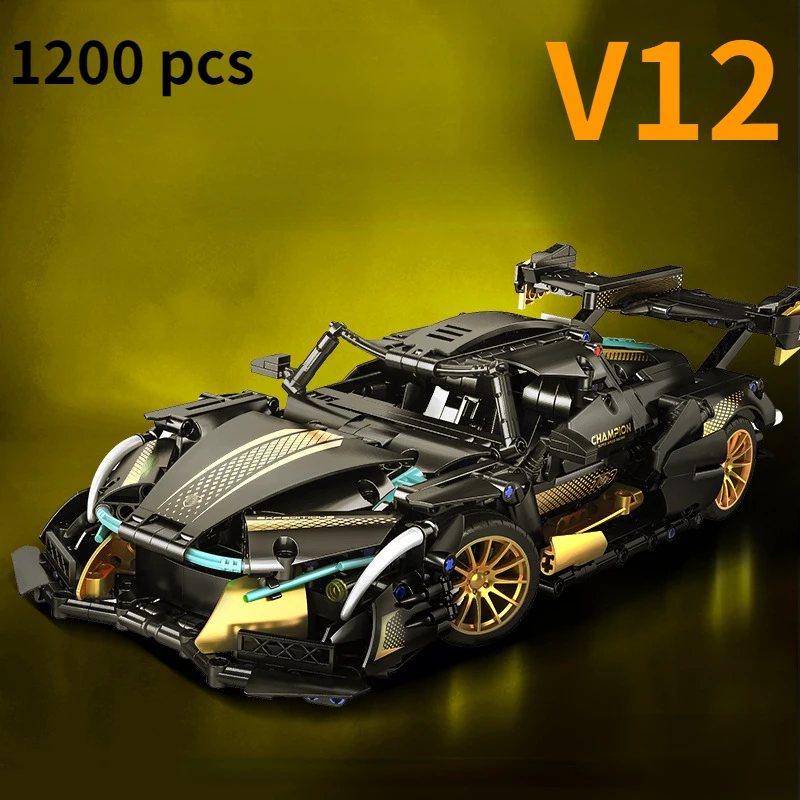 2023 Building blocks Supercar V12 Concept Racing model car build toy Birthday gift Boy Gift Christmas gift 81031