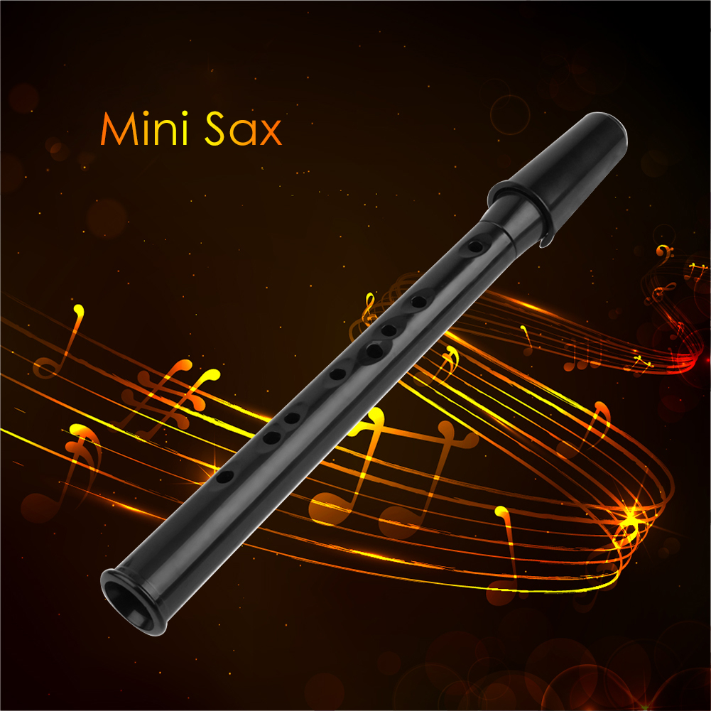 8- Hole Small Saxophone ABS Compact Saxophone with Cleaning Cloth Carrying Bag Mini Saxophone Instrument for Beginners
