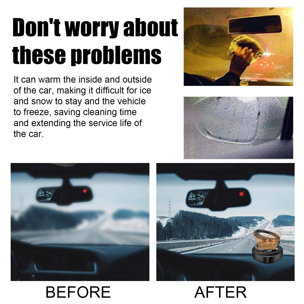 Automotive Car Heaters Windshield Defroster Kinetic Heater for Car Mini Portable Kinetic Molecular Air Freshener Car Accessories