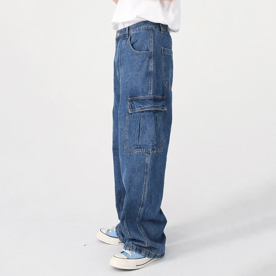 Vintage Baggy new Jeans Men 2025 Black Blue Loose Cargo Jeans 2023 Casual Denim Pants Streetwear Haruku Hip Hop Y2K Jeans Retro