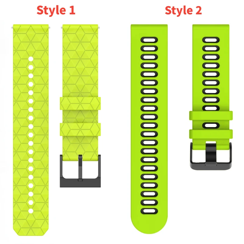 22mm 20mm silicone strap For Amazfit GTR 4/3 Pro/GTS/Samsung Galaxy 6 5 4 3 Color blocking sports wristband For Huawei 4/GT3 Pro