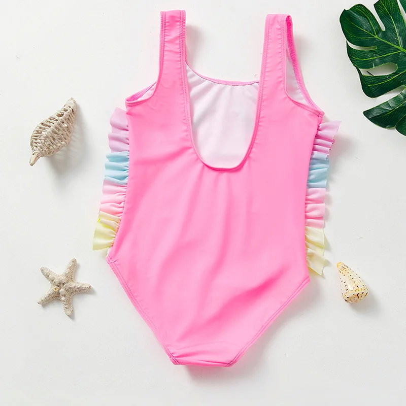 2~11Y Girls Swimwear One Piece Girls Swimsuit Children Swimming Suit High quality Kids Bathing suit Beach wear-1106MIX