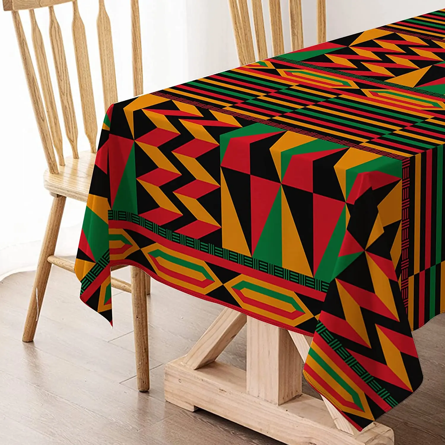 Juneteenth Black History Month Rectangle Tablecloth Kitchen Table Decor Kwanzaa Pan African American Tablecloth Party Decor 1d733 5 85e93