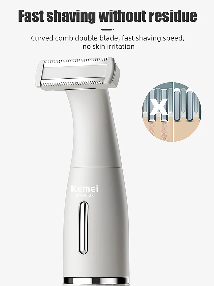 KEMEI 6 in 1 Women's Beauty Tools Kit Rechargeable Body Hair Removal Epilator for Shaving Armpit Hair,Leg Hair,Body Hair