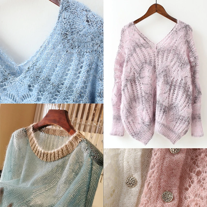 Silk Mohair new Knitting Soft Yarn, Baby Sweater, Acrylic Plush Fluffy , A 2025 Variety Of Colors To Choose From1Pcs=50G 524 Yards/0.9MM