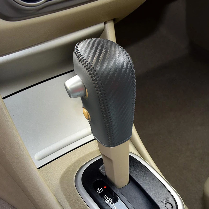 2025 Car Gear Shift Knob new Cover For Nissan Tiida Livina Sentra Sylphy Bluebird Leather Gear Shift Cover Gear Knob Protection