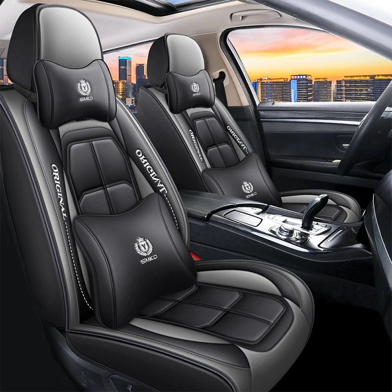 Universal Pu Leather Car Seat Cover for Kia Ceed Dacia Duster Jeep Compass BMW E39 E60 Auto Accessories Interior Details