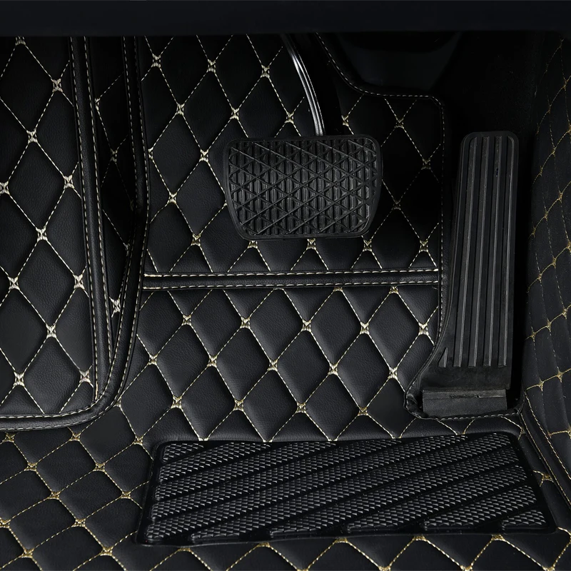 Mats Car For Floor Peugeot 2008 P24 2020 2021 2022 Leather Mat Rugs Durable Pad Anti Dirty Carpets Set Car Accessories smile