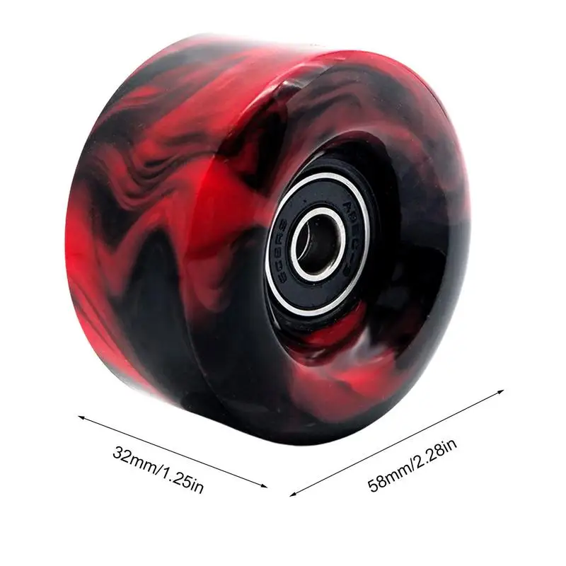 Skate Wheels Roller Skate Wheels With Bearings Mixed Color Wheels For Double Row Skating Quad Skates 58mm X 32mm