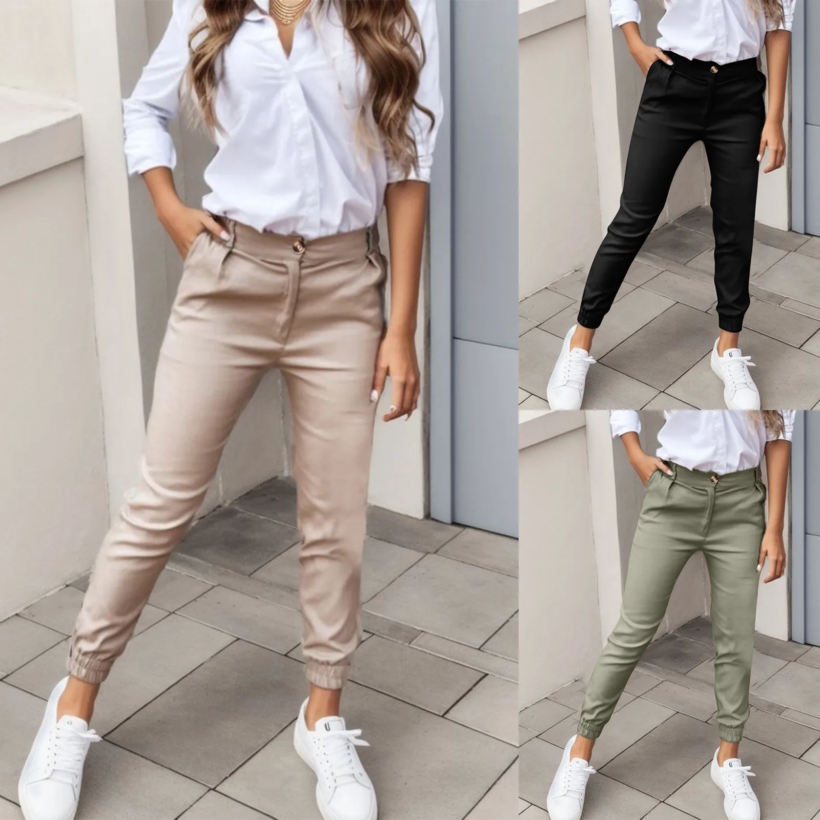 Slim 2025 Skinny High Waist Elastic Pencil Pants Overiszed new Women Ankle-length Trousers Casual Spring 2024 Office Formal Pantalon