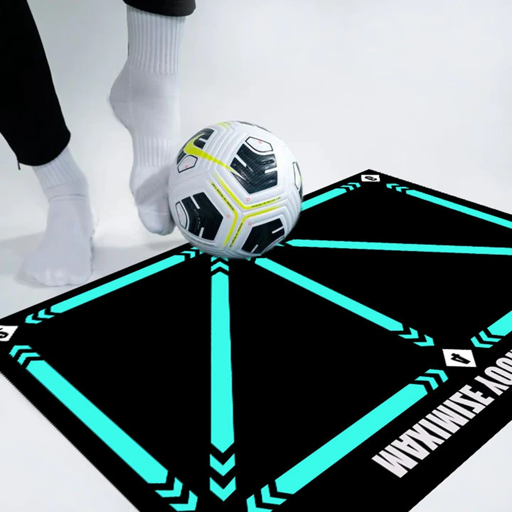 Football Training Mat Kids Adult Dribble Training Mat Carpet Soccer Basketball Training Mat Training Footstep for Indoor Ourdoor