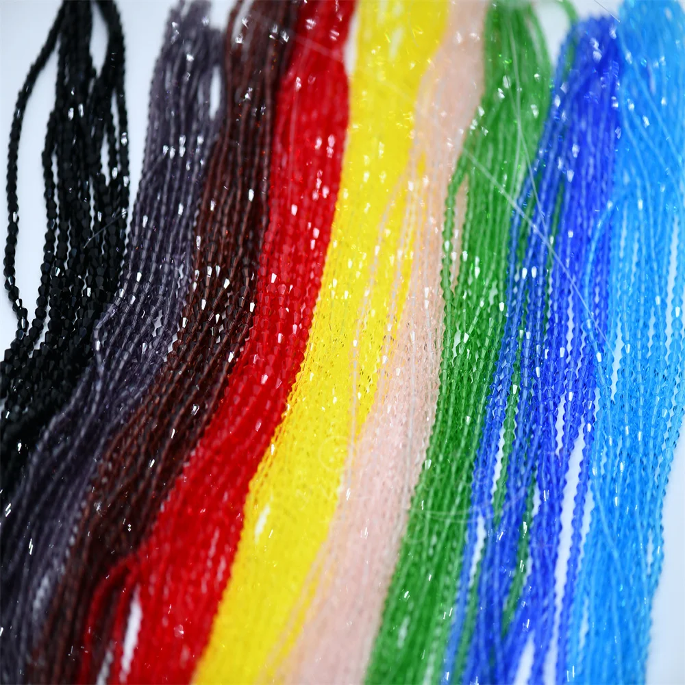 20 strand 4mm Crystal clear Bicone Beads Jewelry Making DIY Necklace Bracelet Bulk Wholesale