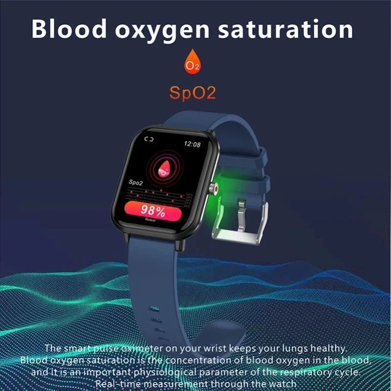 2024 New GTS2 5ATM Swim Smart Watches Body Temperature Monitor Music Control Sports Waterproof Smartwatch for Men Women Q9pro