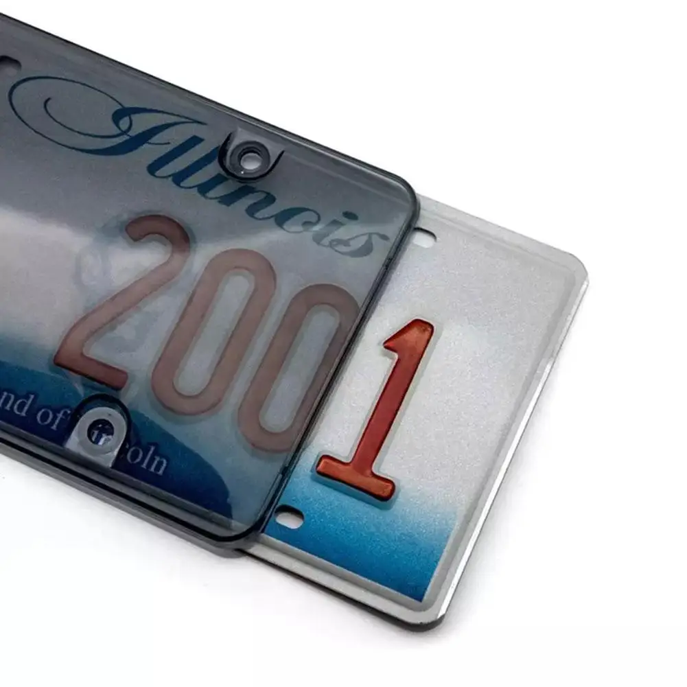 2pcs Clear Reflective new Anti Speed Red Light Toll Camera 2025 Stopper License Plate Cover Modified License Plate Protective Shell