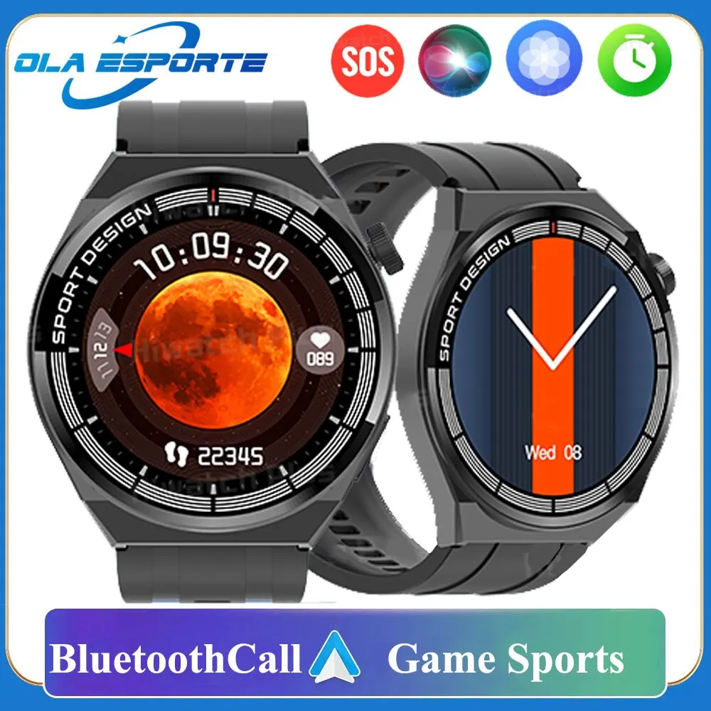Ola Esporte GT Smart Watch Phone Call BT Men SmartWatch Women Games NFC Caculator Waterproof Sport FitnessTracker For Huawei App