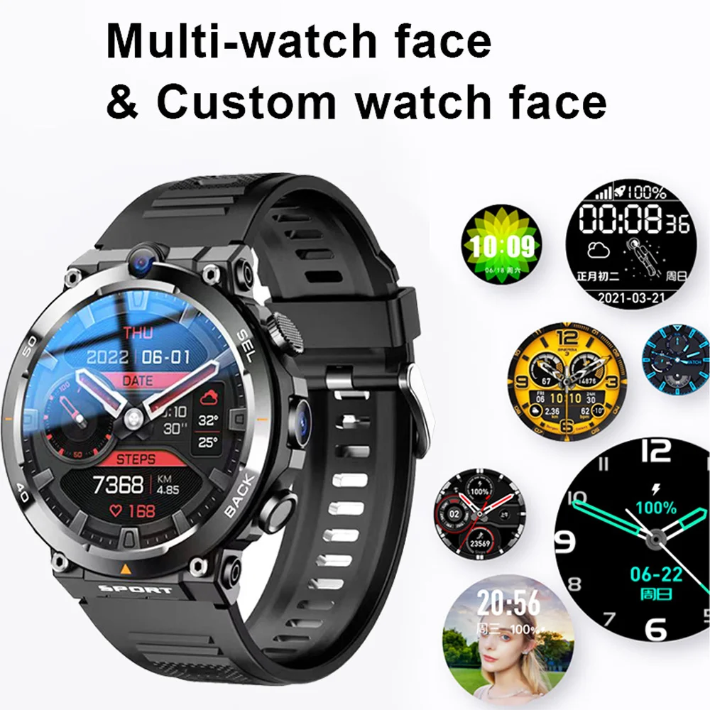 4G Net Smartwatch with GPS That Combines Video Voice and Wi-Fi Call,Messaging,NFC,2 Cameras,Support Sim Card Smart Watch Men