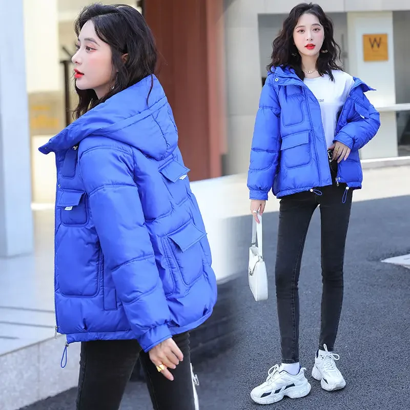Black Hoodie Pink Woman Coat Thick Padding Jackets for Women Quilted Padded new 2025 Cold Aesthetic High Quality Winter Sale Outerwears