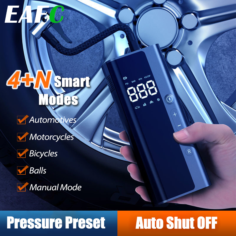 12V 150PSI Portable Car Air Compressor 8000mAh Rechargeable Battery Electric Tire Inflator Pump for Motorcycle Bike Tyre Balls