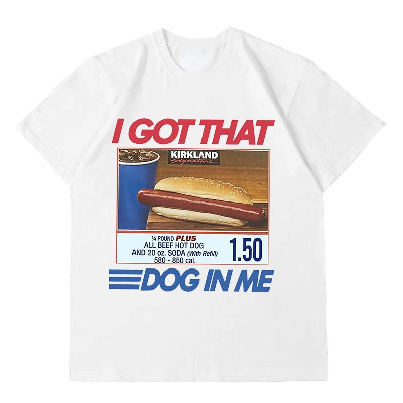 New COSTCO Food Court Hot dogs combine fun printed men's and women's short sleeve T-shirts