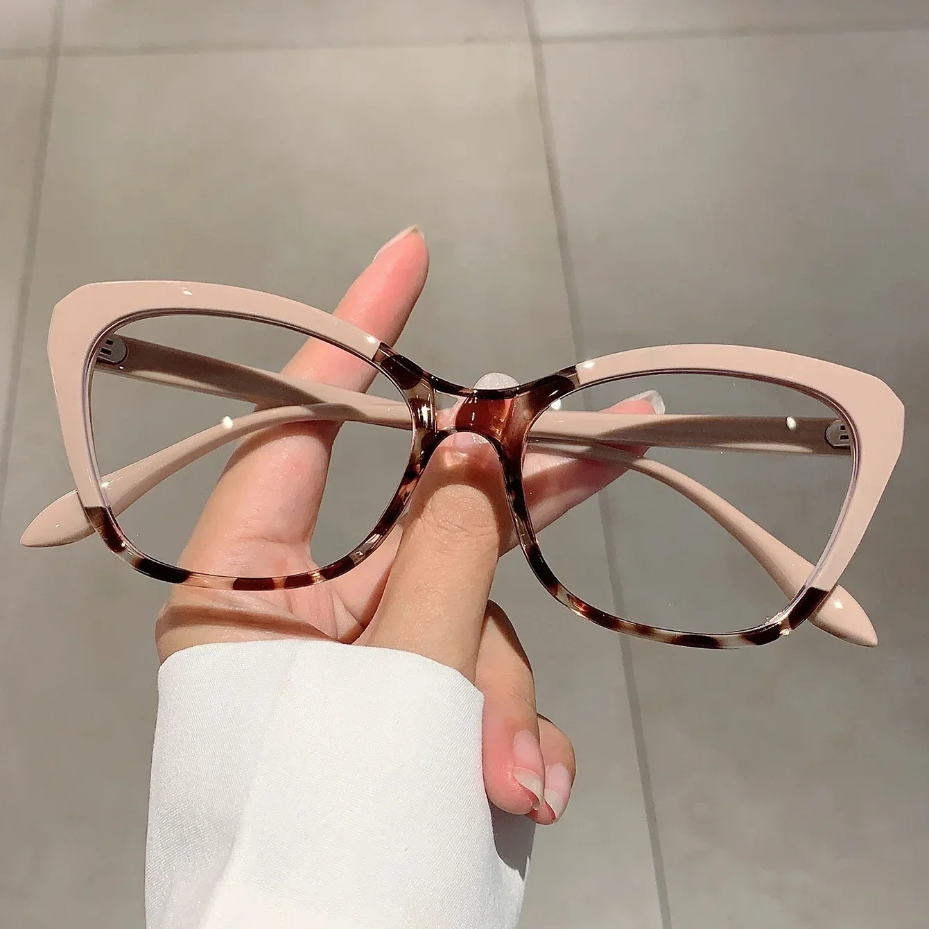KAMMPT Vintage Cat Eye Women Eyeglasses Simple Multicolor Rim Blue Light Blocking Spectacles New Trendy Ins Brand Design Eyewear